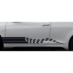 Aufkleber SET Auto Car Dekor Steifen Race Racing 4x4 Zierstreifen Rennstreifen Turbo Limited Edition Racing Flags Draht
