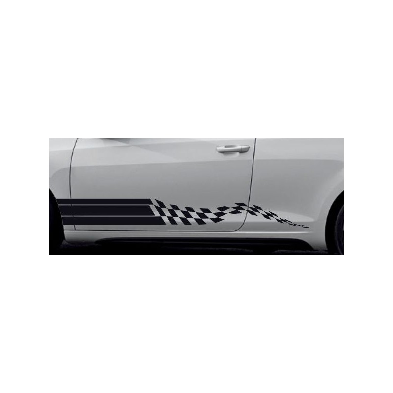 Aufkleber SET Auto Car Dekor Steifen Race Racing 4x4 Zierstreifen Rennstreifen Turbo Limited Edition Racing Flags Draht