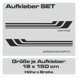 Aufkleber SET Auto Car Dekor Steifen Race Racing 4x4 Zierstreifen Rennstreifen Turbo Limited Edition Racing Flags Draht