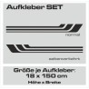 Aufkleber SET Auto Car Dekor Steifen Race Racing 4x4 Zierstreifen Rennstreifen Turbo Limited Edition Racing Flags Draht