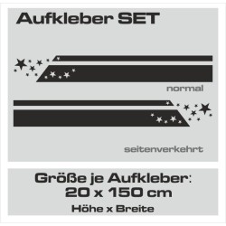Aufkleber SET Auto Car Dekor Steifen Race Racing 4x4 Zierstreifen Rennstreifen Turbo Limited Edition Racing Flags Draht