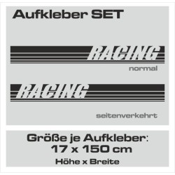 Aufkleber SET Auto Car Dekor Steifen Race Racing 4x4 Zierstreifen Rennstreifen Turbo Limited Edition Racing Flags Draht