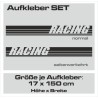 Aufkleber SET Auto Car Dekor Steifen Race Racing 4x4 Zierstreifen Rennstreifen Turbo Limited Edition Racing Flags Draht