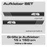 Aufkleber SET Auto Car Dekor Steifen Race Racing 4x4 Zierstreifen Rennstreifen Turbo Limited Edition Racing Flags Draht