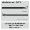 Aufkleber SET Auto Car Dekor Steifen Race Racing 4x4 Zierstreifen Rennstreifen Turbo Limited Edition Racing Flags Draht