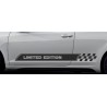 Aufkleber SET Auto Car Dekor Steifen Race Racing 4x4 Zierstreifen Rennstreifen Turbo Limited Edition Racing Flags Draht