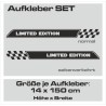 Aufkleber SET Auto Car Dekor Steifen Race Racing 4x4 Zierstreifen Rennstreifen Turbo Limited Edition Racing Flags Draht