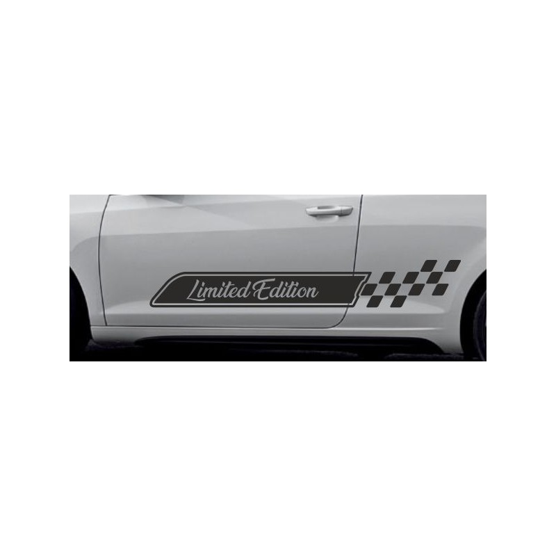 Aufkleber SET Auto Car Dekor Steifen Race Racing 4x4 Zierstreifen Rennstreifen Turbo Limited Edition Racing Flags Draht