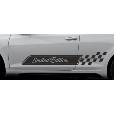 Aufkleber SET Auto Car Dekor Steifen Race Racing 4x4 Zierstreifen Rennstreifen Turbo Limited Edition Racing Flags Draht