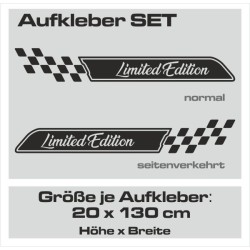 Aufkleber SET Auto Car Dekor Steifen Race Racing 4x4 Zierstreifen Rennstreifen Turbo Limited Edition Racing Flags Draht