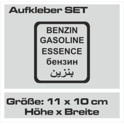Aufkleber SET Offroad 4x4 Benzin Gasoline Petrol Verbrenner Tank Sticker Tankdeckel 08