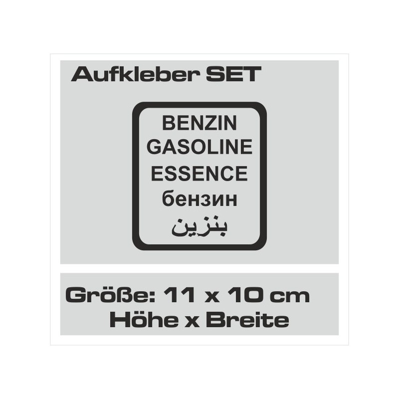Aufkleber SET Offroad 4x4 Benzin Gasoline Petrol Verbrenner Tank Sticker Tankdeckel 08