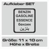 Aufkleber SET Offroad 4x4 Benzin Gasoline Petrol Verbrenner Tank Sticker Tankdeckel 08