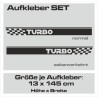 Aufkleber SET Auto Car Dekor Steifen Race Racing 4x4 Zierstreifen Rennstreifen Turbo Limited Edition Racing Flags Draht