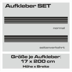 Aufkleber SET Auto Car Dekor Steifen Race Racing 4x4 Zierstreifen Rennstreifen Turbo Limited Edition Racing Flags Draht