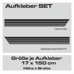 Aufkleber SET Auto Car Dekor Steifen Race Racing 4x4 Zierstreifen Rennstreifen Turbo Limited Edition Racing Flags Draht