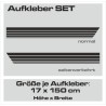 Aufkleber SET Auto Car Dekor Steifen Race Racing 4x4 Zierstreifen Rennstreifen Turbo Limited Edition Racing Flags Draht