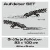 Aufkleber SET Auto Car Dekor Steifen Race Racing 4x4 Zierstreifen Rennstreifen Turbo Limited Edition Racing Flags Draht