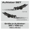 Aufkleber SET Auto Car Dekor Steifen Race Racing 4x4 Zierstreifen Rennstreifen Turbo Limited Edition Racing Flags Draht