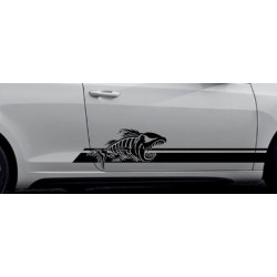 Aufkleber SET Auto Car Dekor Steifen Race Racing 4x4 Zierstreifen Rennstreifen Turbo Limited Edition Racing Flags Draht