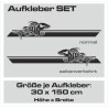 Aufkleber SET Auto Car Dekor Steifen Race Racing 4x4 Zierstreifen Rennstreifen Turbo Limited Edition Racing Flags Draht