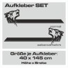 Aufkleber SET Auto Car Dekor Steifen Race Racing 4x4 Zierstreifen Rennstreifen Turbo Limited Edition Racing Flags Draht