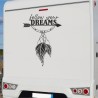 Aufkleber Wohnmobil Wohnwagen Reise Camping Auto Reisemobil Möwe Meer Kompass Globus Strand Palme Urlaub Spruch Familie Zuhause
