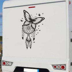 Aufkleber Wohnmobil Wohnwagen Reise Camping Auto Reisemobil Möwe Meer Kompass Globus Strand Palme Urlaub Spruch Familie Zuhause