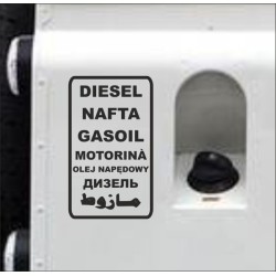 Aufkleber SET Offroad 4x4 Diesel Gasoil Nafta Verbrenner Tank Sticker Tankdeckel 09