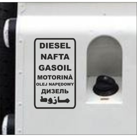 Aufkleber SET Offroad 4x4 Diesel Gasoil Nafta Verbrenner Tank Sticker Tankdeckel 09
