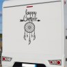 Aufkleber Wohnmobil Wohnwagen Reise Camping Auto Reisemobil Möwe Meer Kompass Globus Strand Palme Urlaub Spruch Familie Zuhause