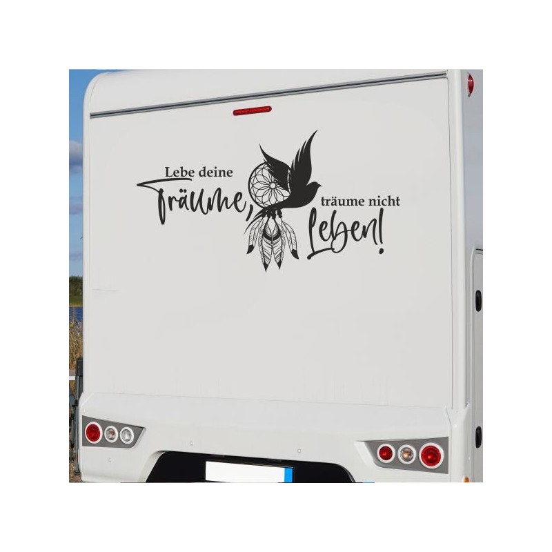 Aufkleber Wohnmobil Wohnwagen Reise Camping Auto Reisemobil Möwe Meer Kompass Globus Strand Palme Urlaub Spruch Familie Zuhause