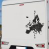 Aufkleber Wohnmobil Wohnwagen Reise Camping Auto Reisemobil Möwe Meer Kompass Globus Strand Palme Urlaub Spruch Familie Zuhause