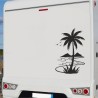Aufkleber Wohnmobil Wohnwagen Reise Camping Auto Reisemobil Möwe Meer Kompass Globus Strand Palme Urlaub Spruch Familie Zuhause