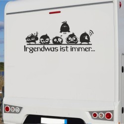 Aufkleber Wohnmobil Wohnwagen Reise Camping Auto Reisemobil Möwe Meer Kompass Globus Strand Palme Urlaub Spruch Familie Zuhause