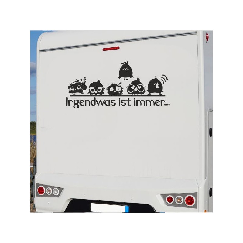 Aufkleber Wohnmobil Wohnwagen Reise Camping Auto Reisemobil Möwe Meer Kompass Globus Strand Palme Urlaub Spruch Familie Zuhause