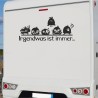 Aufkleber Wohnmobil Wohnwagen Reise Camping Auto Reisemobil Möwe Meer Kompass Globus Strand Palme Urlaub Spruch Familie Zuhause