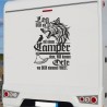 Aufkleber Wohnmobil Wohnwagen Reise Camping Auto Reisemobil Möwe Meer Kompass Globus Strand Palme Urlaub Spruch Familie Zuhause