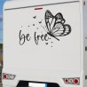Aufkleber Wohnmobil Wohnwagen Reise Camping Auto Reisemobil Möwe Meer Kompass Globus Strand Palme Urlaub Spruch Familie Zuhause