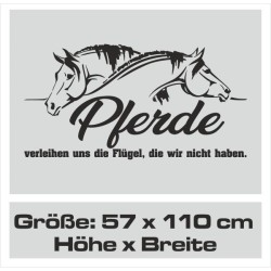 Wandaufkleber Pferde Dekor Pferd Stute Pony Hengst Reiten Hof Sport Kids Hufeisen Glück Reiterhof Sprüche Wunschname Kids Kinder