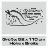 Wandaufkleber Pferde Dekor Pferd Stute Pony Hengst Reiten Hof Sport Kids Hufeisen Glück Reiterhof Sprüche Wunschname Kids Kinder