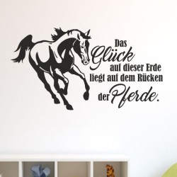 Wandaufkleber Pferde Dekor Pferd Stute Pony Hengst Reiten Hof Sport Kids Hufeisen Glück Reiterhof Sprüche Wunschname Kids Kinder