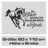 Wandaufkleber Pferde Dekor Pferd Stute Pony Hengst Reiten Hof Sport Kids Hufeisen Glück Reiterhof Sprüche Wunschname Kids Kinder