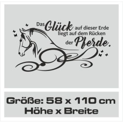 Wandaufkleber Pferde Dekor Pferd Stute Pony Hengst Reiten Hof Sport Kids Hufeisen Glück Reiterhof Sprüche Wunschname Kids Kinder