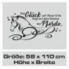 Wandaufkleber Pferde Dekor Pferd Stute Pony Hengst Reiten Hof Sport Kids Hufeisen Glück Reiterhof Sprüche Wunschname Kids Kinder