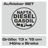 Aufkleber SET Offroad 4x4 Diesel Gasoil Nafta Verbrenner Tank Sticker Tankdeckel 11