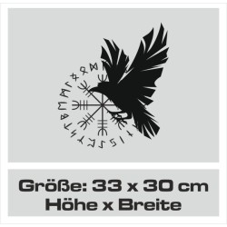 Aufkleber Auto Car Wikinger Viking Wölfe Wolf Runen Schwert Schild Rabe Runen Odin Odin´s Wölfe Böse Kette Valhalla Walhalla