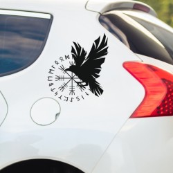 Aufkleber Auto Car Wikinger Viking Wölfe Wolf Runen Schwert Schild Rabe Runen Odin Odin´s Wölfe Böse Kette Valhalla Walhalla