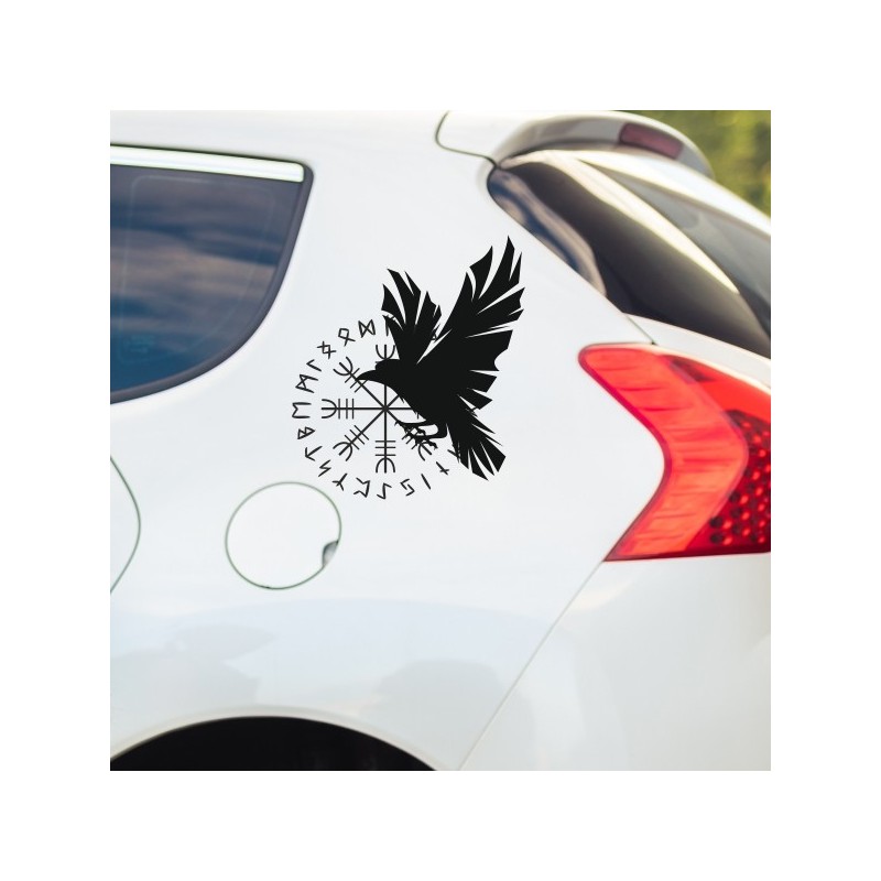 Aufkleber Auto Car Wikinger Viking Wölfe Wolf Runen Schwert Schild Rabe Runen Odin Odin´s Wölfe Böse Kette Valhalla Walhalla