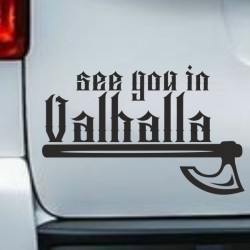 Aufkleber Auto Car Wikinger Viking Wölfe Wolf Runen Schwert Schild Rabe Runen Odin Odin´s Wölfe Böse Kette Valhalla Walhalla